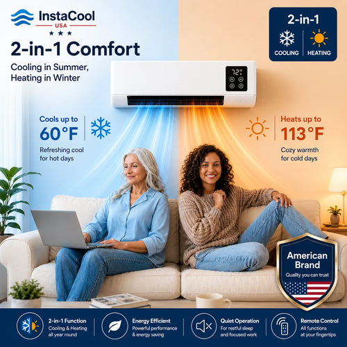 InstaCool Pro - Portable Air Conditioner  – No Installation Required | 2-in-1 | Covers Up to 550 sq fT