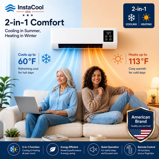 InstaCool Pro - Portable Air Conditioner & Heater – No Installation Required | 2-in-1 | Covers Up to 550 sq ft