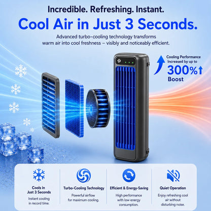 ClimateX - Mobile Climate Cooler – No installation required | Cools instantly with one press