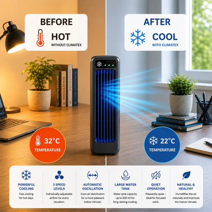 ClimateX - Mobile Climate Cooler – No installation required | Cools instantly with one press