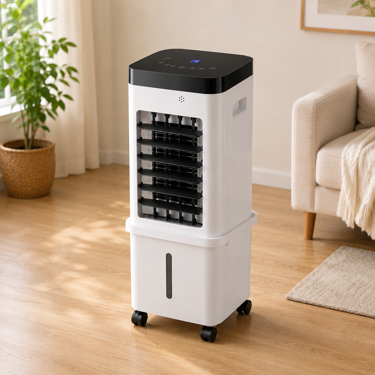 KlimaFlow Mobile – Portable Air Cooler – No Installation Required | Cools Rooms Up to 50 m²